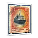 Vintage Postal Stamp RMS Titanic - Boat Canvas Wall Art