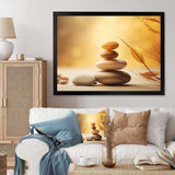 Zen Serenity Cairn Sculpture Balance I - Spiritual Canvas Wall Art