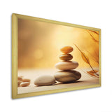 Zen Serenity Cairn Sculpture Balance I - Spiritual Canvas Wall Art