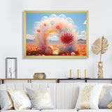 Translucent Floral Rainbow of Love - Classic Cars Canvas Wall Art