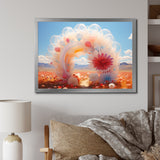 Translucent Floral Rainbow of Love - Classic Cars Canvas Wall Art