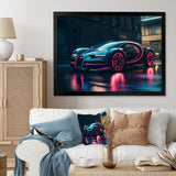 Futuristic Bugatti Sports Car - Cars Race Car Canvas Wall Art
