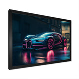 Futuristic Bugatti Sports Car - Cars Race Car Canvas Wall Art