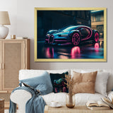 Futuristic Bugatti Sports Car - Cars Race Car Canvas Wall Art