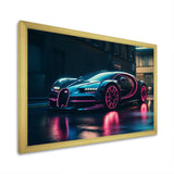 Futuristic Bugatti Sports Car - Cars Race Car Canvas Wall Art