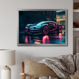 Futuristic Bugatti Sports Car - Cars Race Car Canvas Wall Art