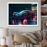 Futuristic Bugatti Sports Car - Cars Race Car Canvas Wall Art