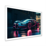 Futuristic Bugatti Sports Car - Cars Race Car Canvas Wall Art