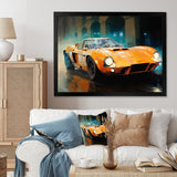 Grand Prix Retro Sports Car - Classic Cars Canvas Wall Art