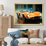 Grand Prix Retro Sports Car - Classic Cars Canvas Wall Art