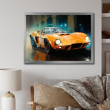 Grand Prix Retro Sports Car - Classic Cars Canvas Wall Art