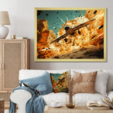 Airplane Taking Off In Full Action - Plane Canvas Wall Art