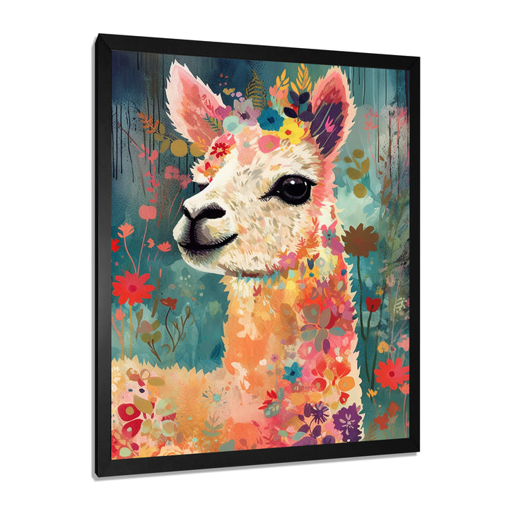 Smiling Flower Alpaca - Alpaca Wall Decor