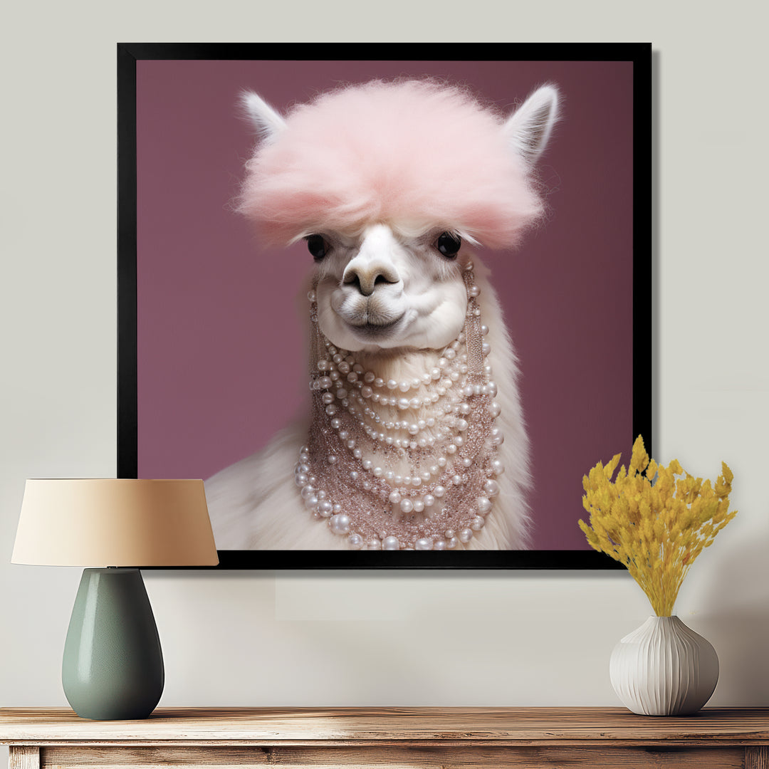 Fancy Glam Alpaca - Alpaca Wall Art Prints