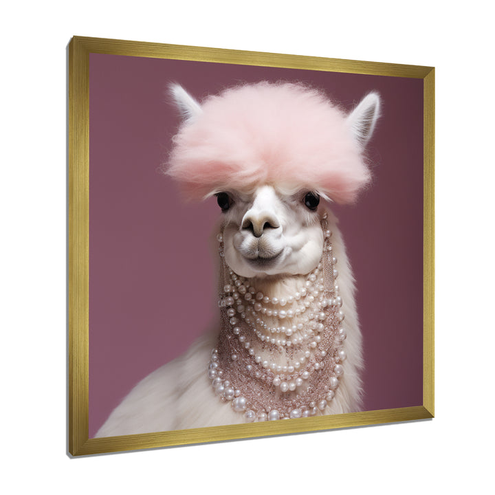Fancy Glam Alpaca - Alpaca Wall Art Prints