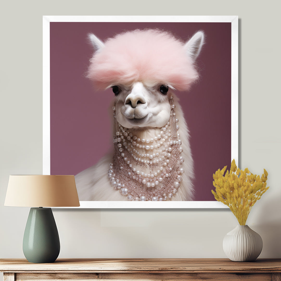 Fancy Glam Alpaca - Alpaca Wall Art Prints