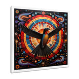 Majestic Black Eagle Ethnic Seal - Multi-Color Eagle Wall Art