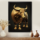 Bullish Momentum Bitcoin Bull - Bull Canvas Wall Art