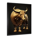 Bullish Momentum Bitcoin Bull - Bull Canvas Wall Art
