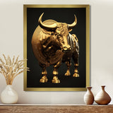 Bullish Momentum Bitcoin Bull - Bull Canvas Wall Art