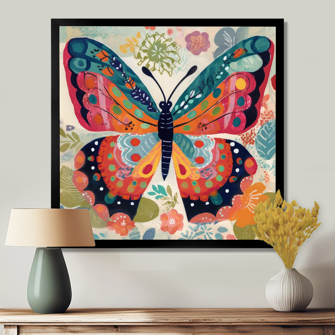 Boho Butterfly Wings of Spring - Multi-Color Butterfly Wall Art