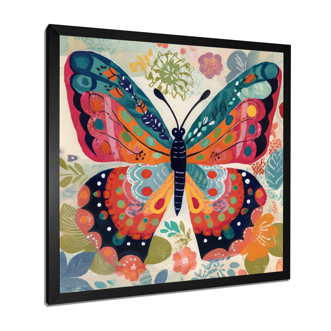 Boho Butterfly Wings of Spring - Multi-Color Butterfly Wall Art