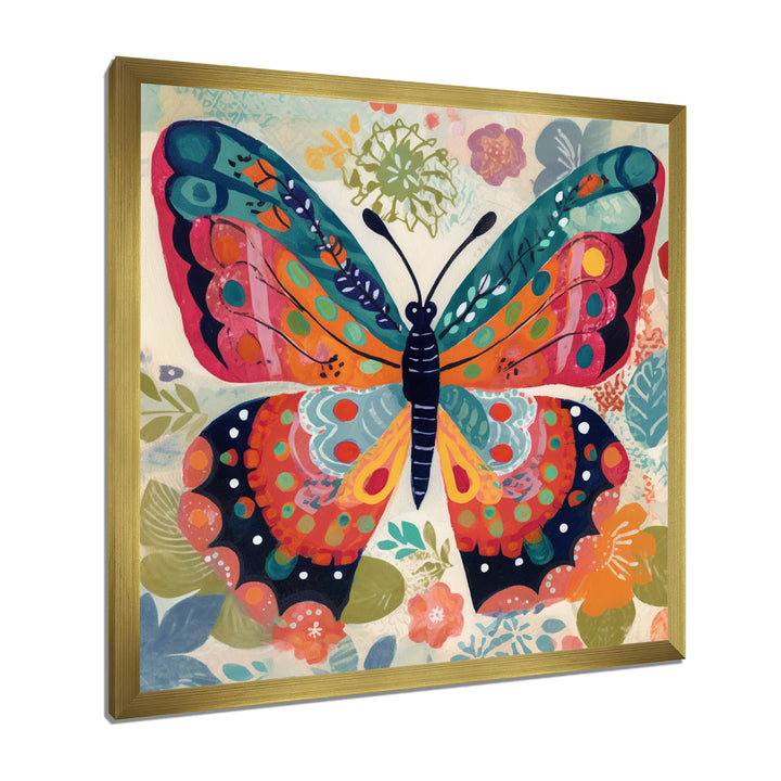 Boho Butterfly Wings of Spring - Multi-Color Butterfly Wall Art
