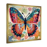 Boho Butterfly Wings of Spring - Multi-Color Butterfly Wall Art