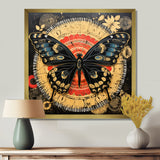 Monarch Collage On Glam Gold Seal - Butterfly Home Decor Art