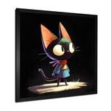 Little Cute Lady Black Cat - Cat Wall Decor