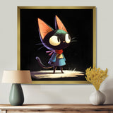 Little Cute Lady Black Cat - Cat Wall Decor