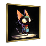 Little Cute Lady Black Cat - Cat Wall Decor
