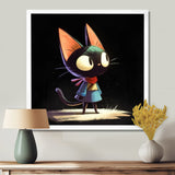Little Cute Lady Black Cat - Cat Wall Decor