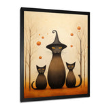 Family Of Wizard Cats - Cat Large Canvas Wall Art