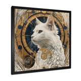 Collage Majestic White Cat - Cat Bedroom Wall Art