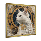 Collage Majestic White Cat - Cat Bedroom Wall Art