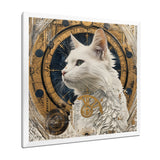 Collage Majestic White Cat - Cat Bedroom Wall Art