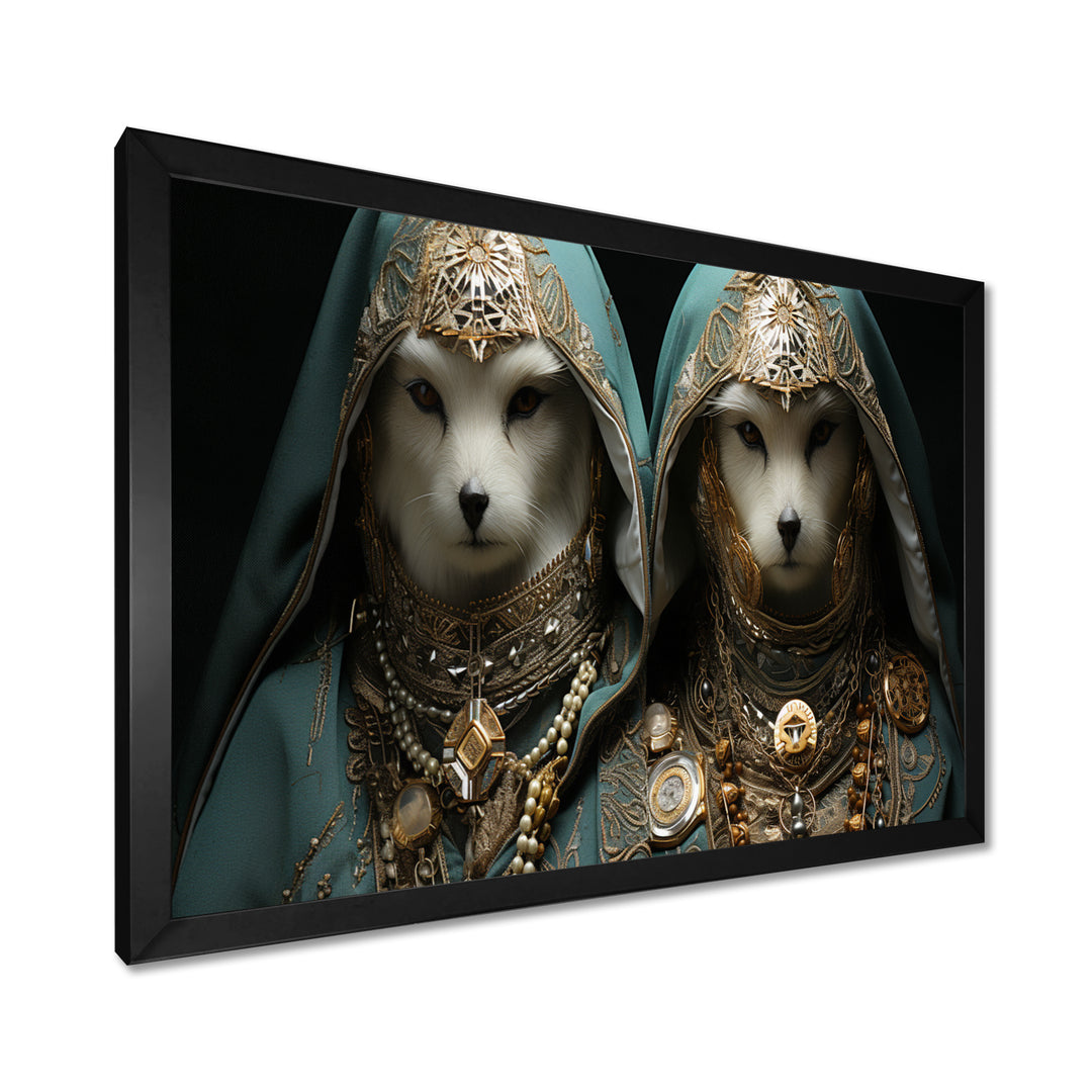 Majestic Royal White Cats - Cat Fashion Wall Art Prints
