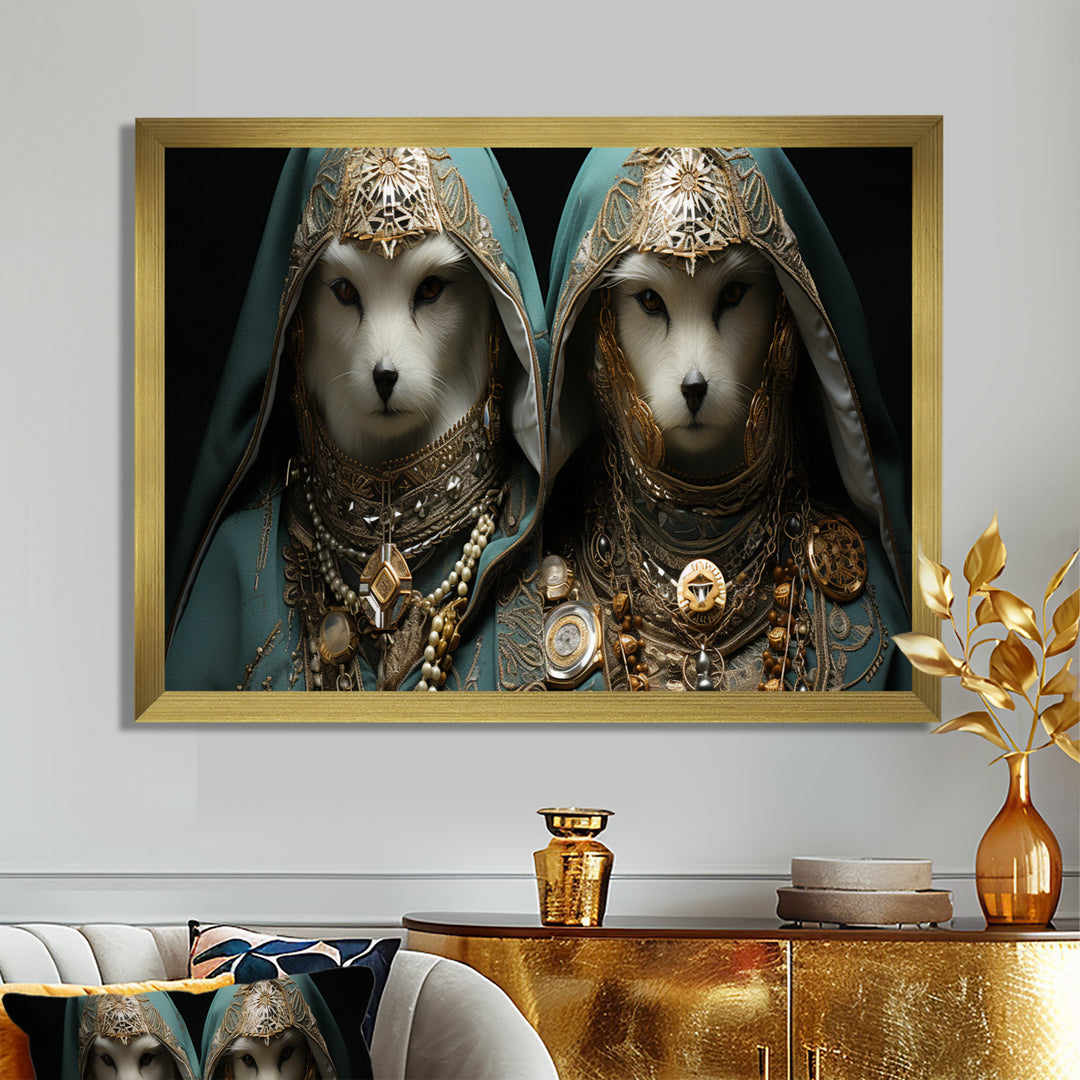 Majestic Royal White Cats - Cat Fashion Wall Art Prints