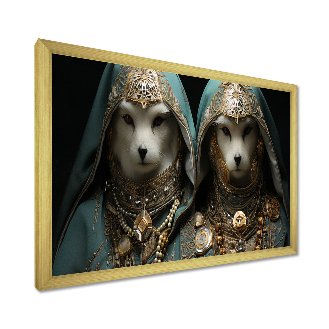 Majestic Royal White Cats - Cat Fashion Wall Art Prints