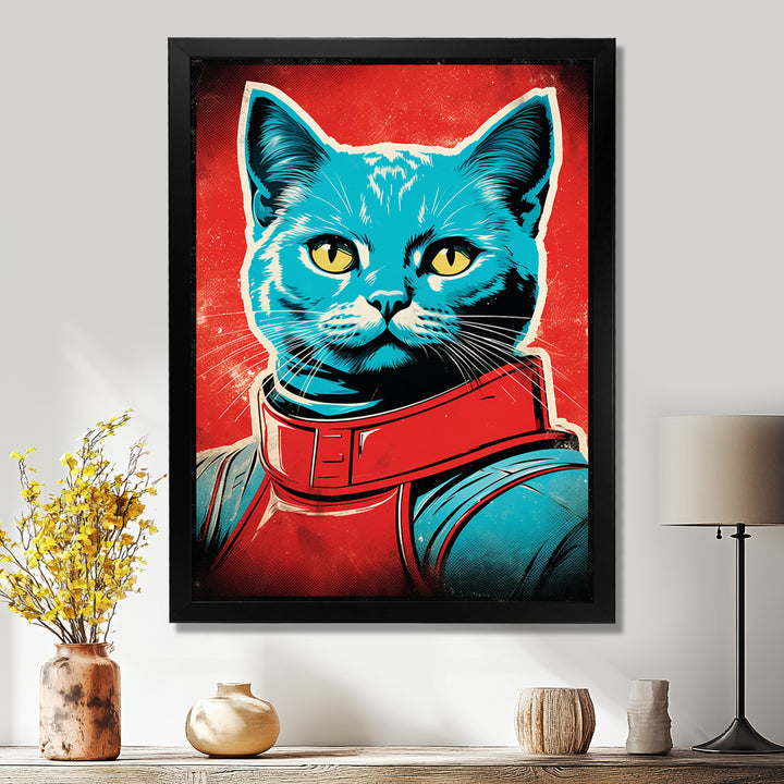 Pop Culture Retro Cat - Cat Living Room Wall Art