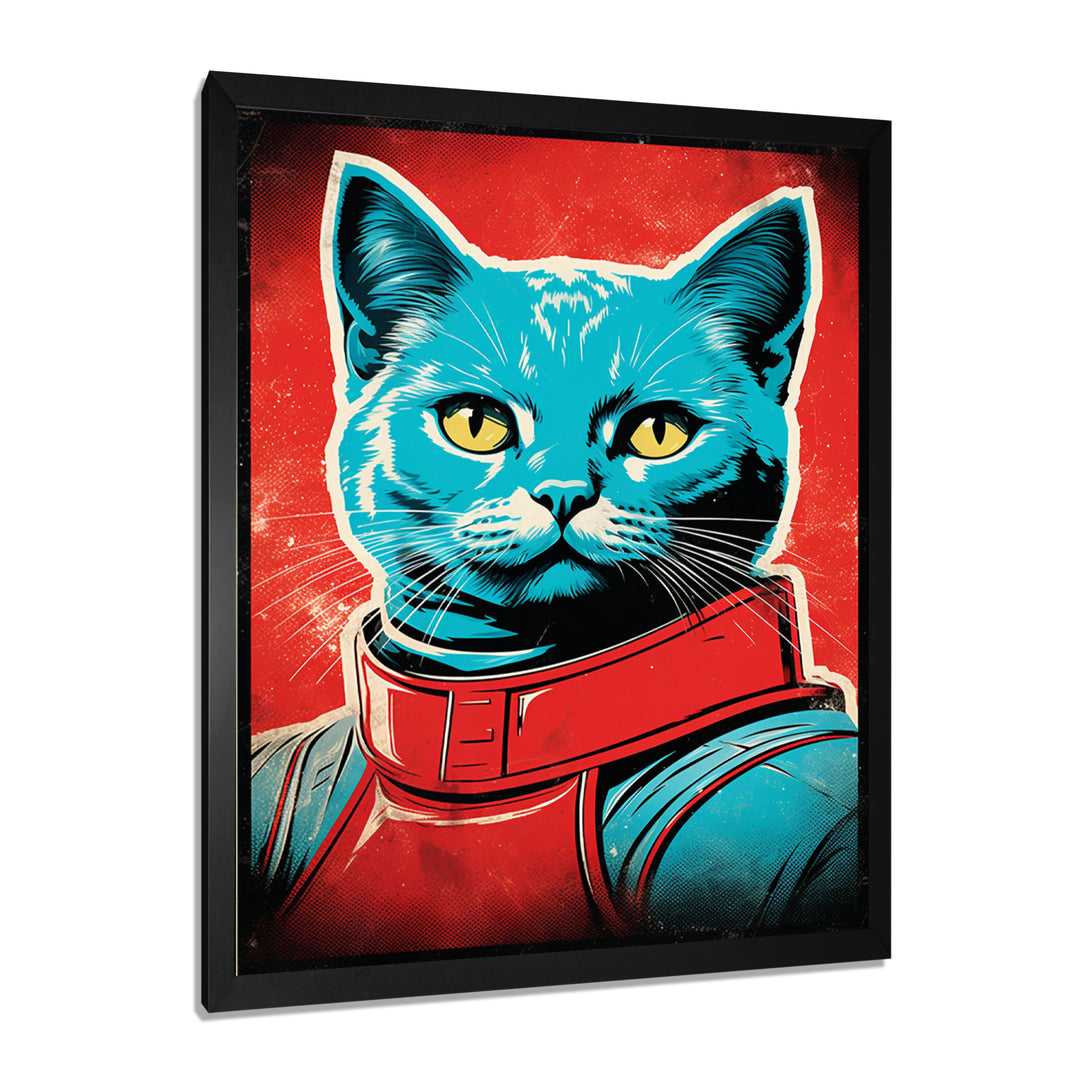 Pop Culture Retro Cat - Cat Living Room Wall Art