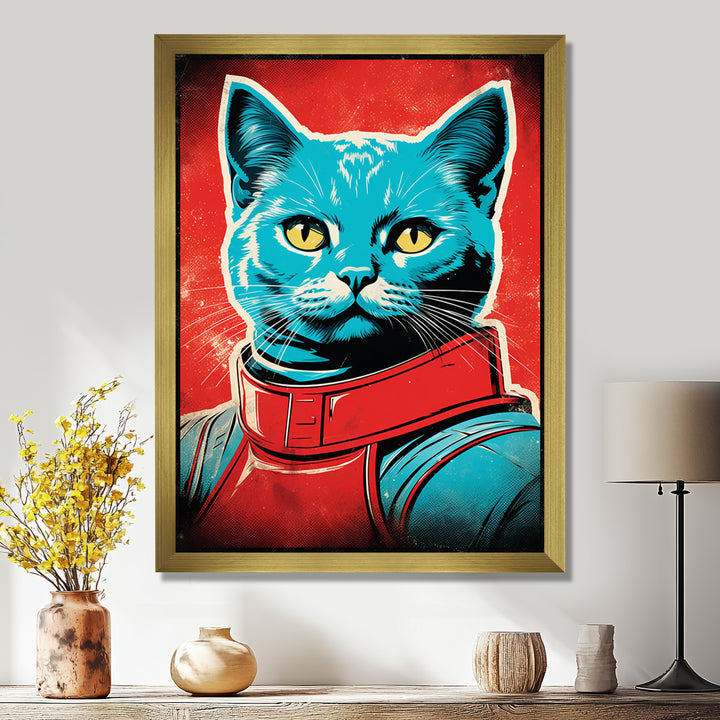 Pop Culture Retro Cat - Cat Living Room Wall Art