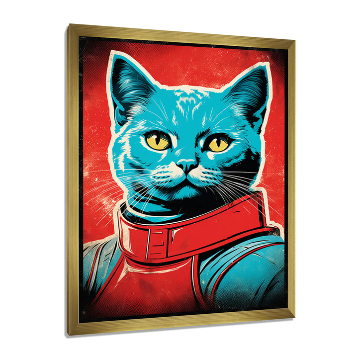 Pop Culture Retro Cat - Cat Living Room Wall Art