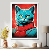 Pop Culture Retro Cat - Cat Living Room Wall Art