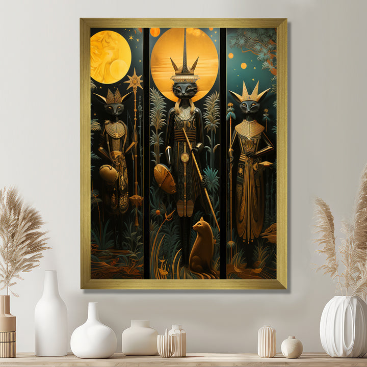 Ritual Cat Ceremony - Cat Canvas Wall Art