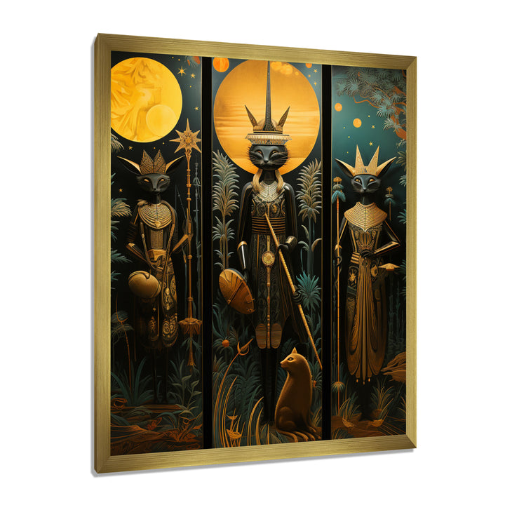 Ritual Cat Ceremony - Cat Canvas Wall Art