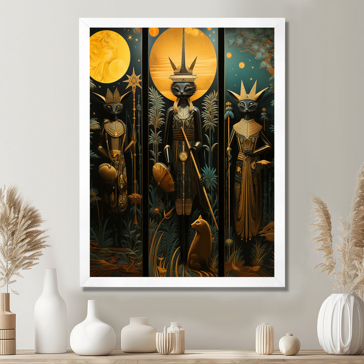 Ritual Cat Ceremony - Cat Canvas Wall Art