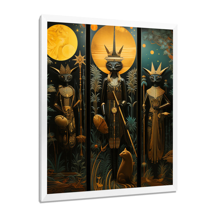 Ritual Cat Ceremony - Cat Canvas Wall Art