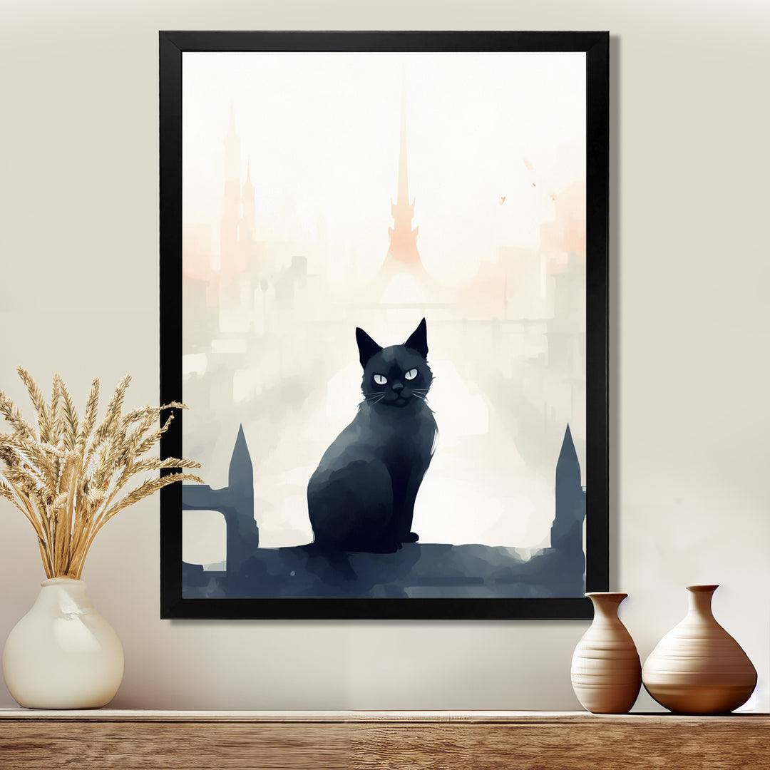Urban Black Cat - Black Cat Wall Art